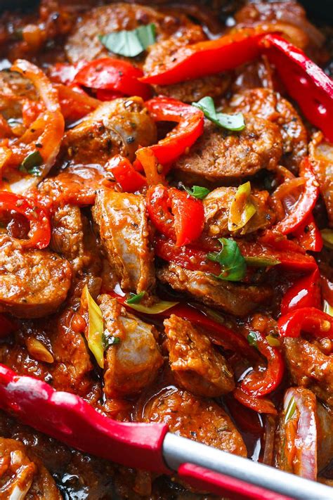 This soup is made with italian sausage, onions, carrots, celery, chicken stock, and a little love on your part. Italian Sausage and Peppers Skillet | Sausage recipes for ...