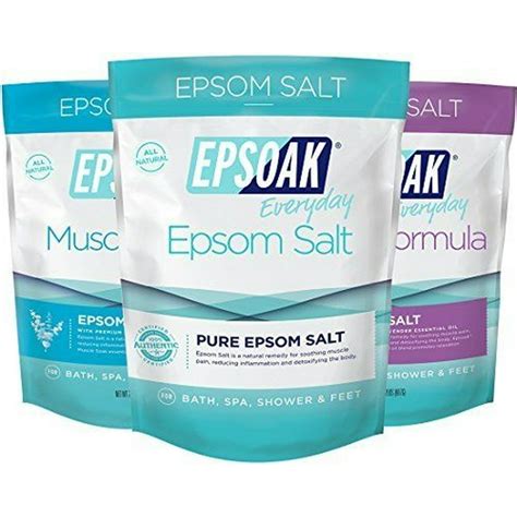 Ultimate Epsoak Epsom Salt Bath Soak Bundle 6lbs 3 Pack Of Sleep
