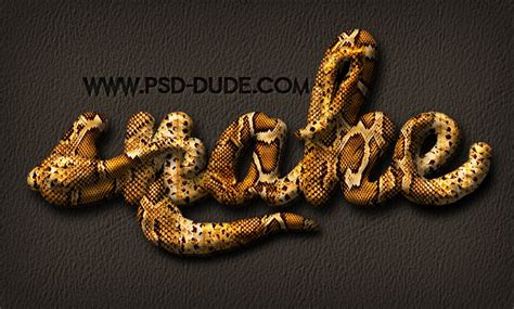 Create A Snake Leather Skin Text In Photoshop Photoshop Tutorial