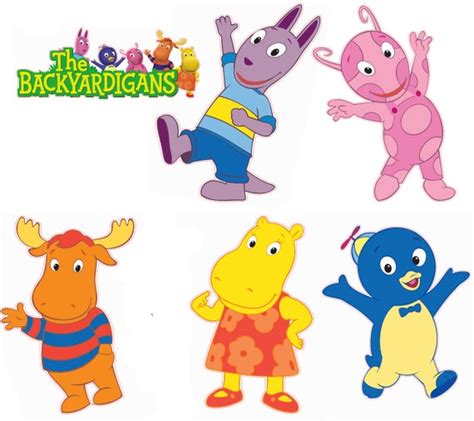 Set Of 6 Backyardigans Removable Wall Decal Stickers With