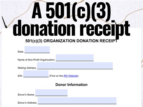 C Donation Receipt C Donation Receipt Template C