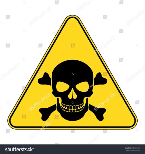 Skull Bones Warning Sign Danger Sign Stock Vector Royalty Free