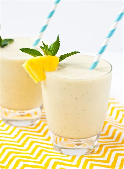 Tropical Mint Smoothies Garnish And Glaze