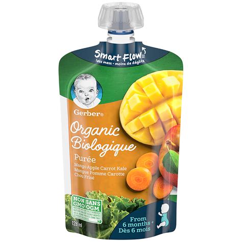 Gerber Organic Puree Mangoapplecarrotkale 128ml London Drugs