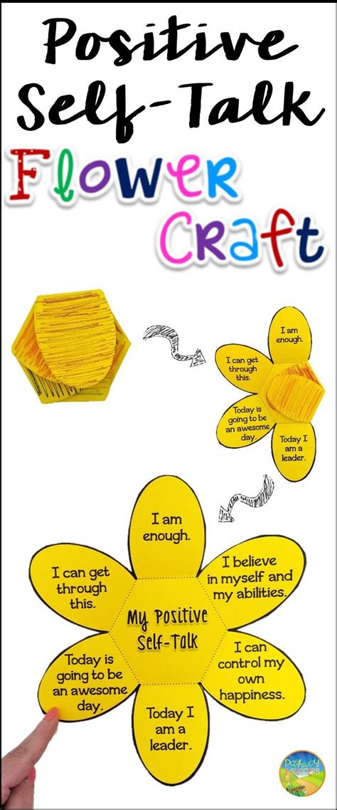 Positive Self Talk Flower Craft | Self esteem activities, Positive self