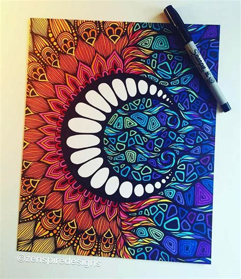 Throwback To One Of My Favorite Pieces I Did With Sharpie And Prisma