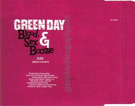 Green Day Discography Blood Sex And Booze