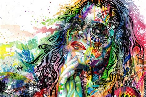 Callie Fink From Californiausa Psychedelic Art Mixed Media Art
