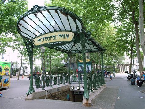 Paris Métropolitain Entrée De La Station Abbesses 1 Arch Hector