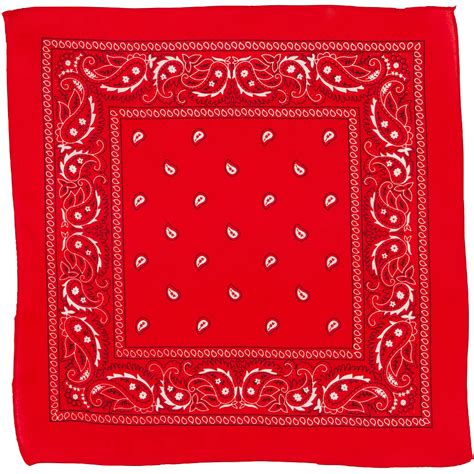 Red Paisley Bandana 20in X 20in Party City