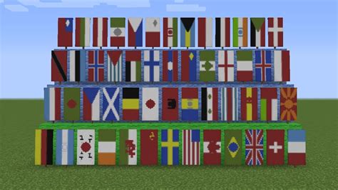 Como Fazer Bandeiras De Paises No Minecraft Youtube