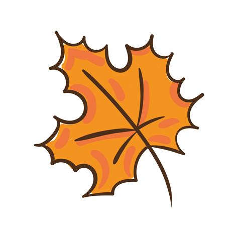 Autumn Maple Leaf Hand Draw Style Icon 2604081 Vector Art At Vecteezy
