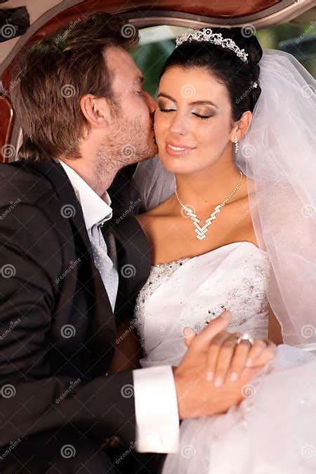Tender Kiss On Wedding Day Stock Photo Image Of Elegant 28890800
