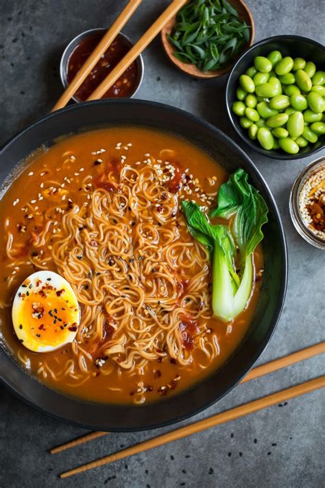 Ramen noodles should classify as required eating while you're in college, especially when you use them in. Spicy Vegetarian Ramen Recipe - Peas and Crayons