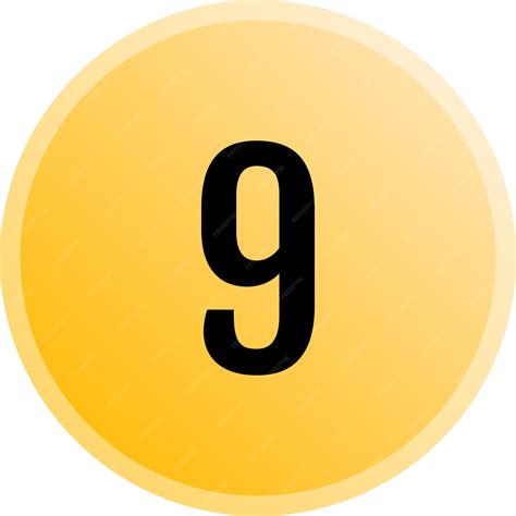 Premium Vector Yellow Round Number Icons