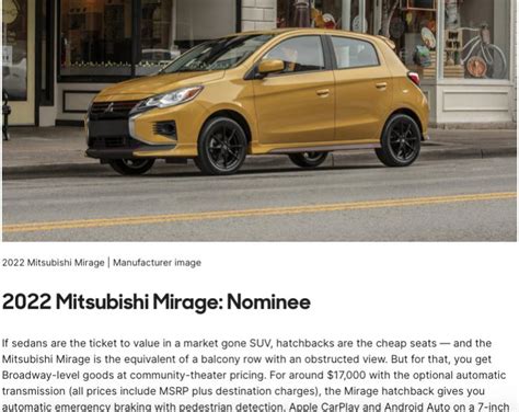 Mirage Nominee For Best Value 2022