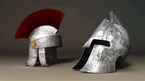 Spartan And Roman Helmet 3d Model Cgtrader