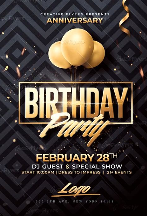 Birthday Party Flyer Templates Free Free Printable Templates