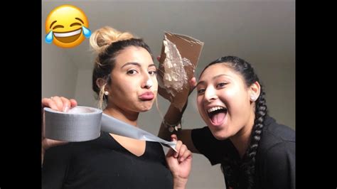 Duck Tape Challenge I Made My Bestfriend Cry Youtube
