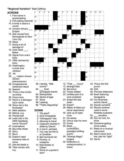 Frank Longo Free Crossword Puzzles Printable