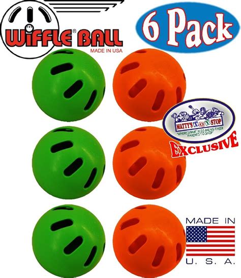 Wiffle Balls Green And Orange Official Size Baseballs Mattys Toy Stop