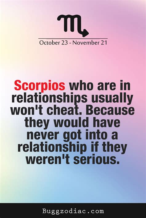 #Scorpios who are in relationships usually won't cheat. Because they