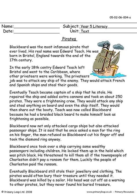Interactive worksheets to help your child in english, maths and science. Pirates Worksheet | Pirate facts for kids, Fun facts for ...