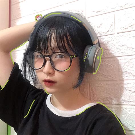 Over Ear Headphones Headset Ulzzang Girl Anime Girls With Glasses