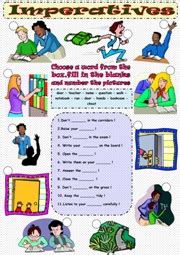 If you want to save the environment imperatives esl worksheet.pdf. Imperative Mood ESL Printable Worksheets and Exercises