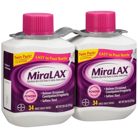 Miralax® Powder Laxative 2 204 Oz Bottles