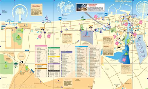 Map Of Dubai Tourist Attractions And Monuments Of Dubai