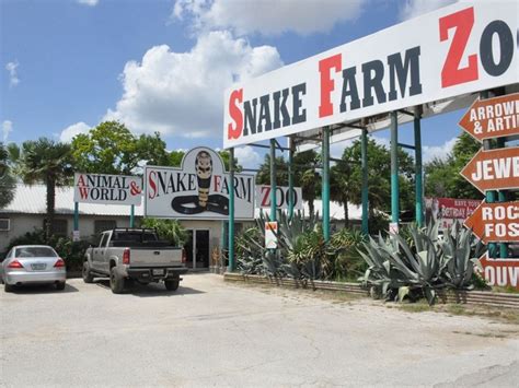 The Gate Of Animal World And Snake Farm Zoo In New Braunfels Usa