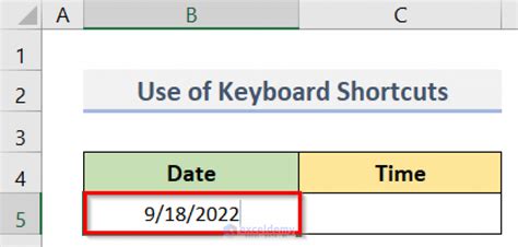 How To Enter Date And Time In Excel 8 Quick Methods