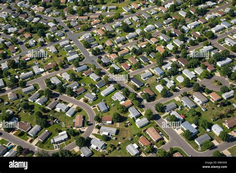 Aerial View Of Residential Houses In Suburban Neighborhood New Jersey