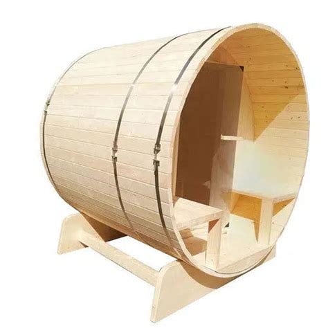 Aleko White Pine Barrel 5 Person Indooroutdoor Wet Dry Sauna With 45
