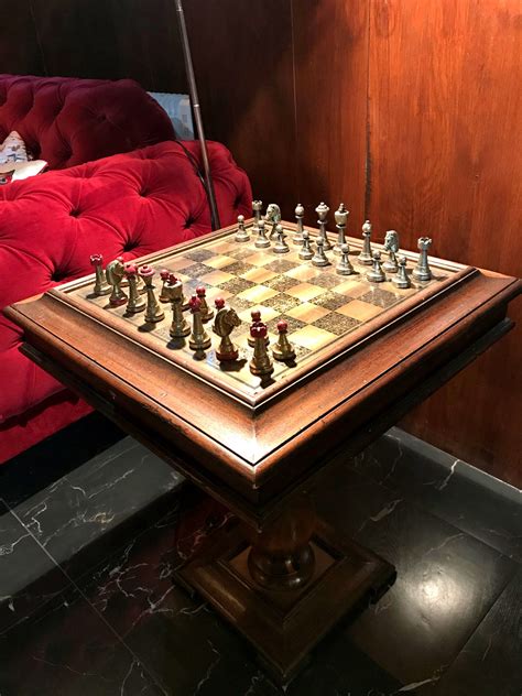 Antique chess tables shipped direct to you from great britain, the world's home of antiques. Antique Chess Table with Chess Pieces - Used - The Used ...