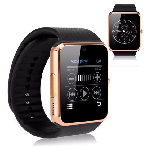 Top Max Smartwatch Gt08 Bluetooth Smart Watch Gold With Camera Sim Card