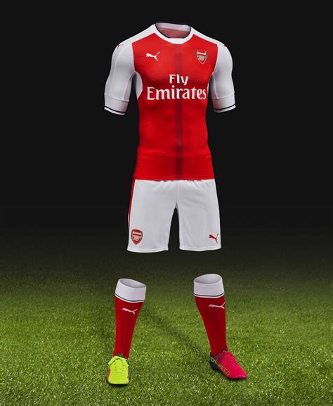 Arsenal 201617 Home Kit By Puma Soccerbible Arsenal Football Shirt
