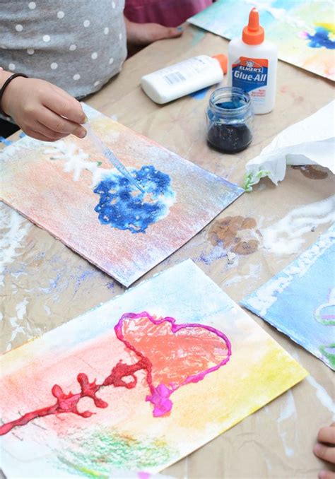 Salt Painting Art Work Process Art For Kids Meri Cherry Salt