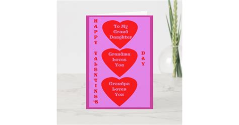 Valentines Card For Granddaughter Zazzle
