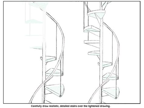 How to be skillful in perspective drawing? How to Draw a Spiral Staircase | Spiral staircase ...