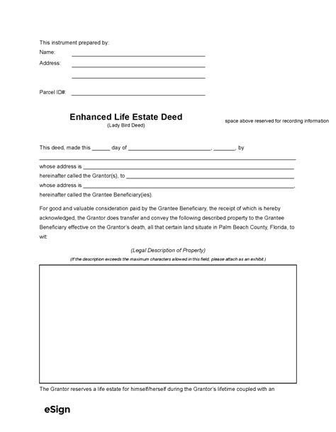 Florida Enhanced Life Estate Deed Form Fill Out Sign Online Dochub