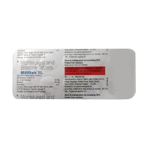 Montek Bl Tablet 10s Medicine Bank24