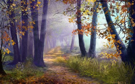 Art Autumn Forest Autumn Wallpapers Hd Desktop And Mobile Backgrounds