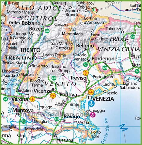 Cartina Veneto
