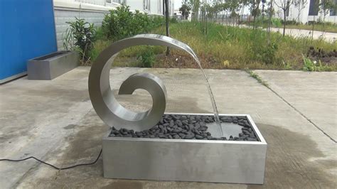 Snail Waterfall Fountain In 304 Stainless Steel For Garden Decoration