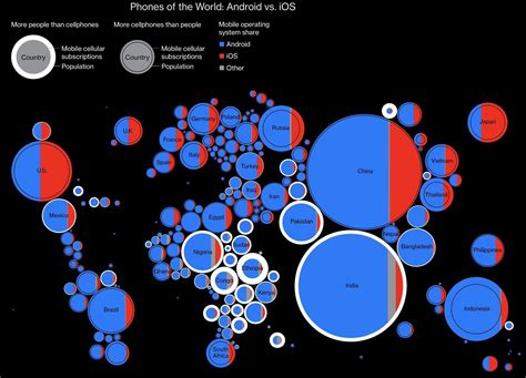 Android Vs Ios Around The World Maps Interestingmaps Interesting