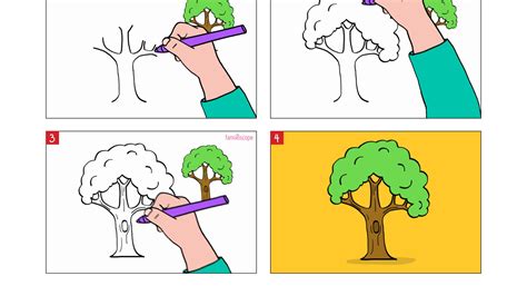 Apprendre à dessiner un arbre en 3 étapes