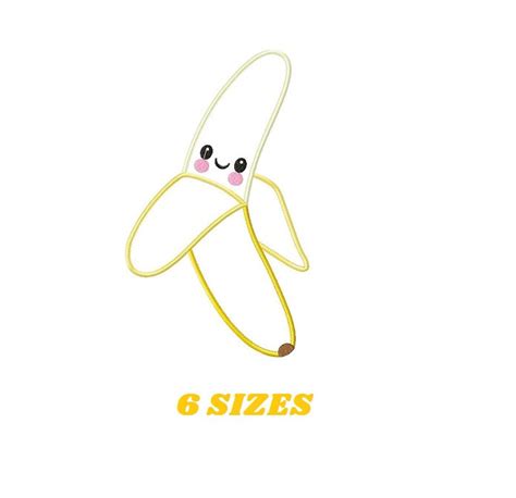 Banana Embroidery Designs Fruit Embroidery Design Machine Etsy