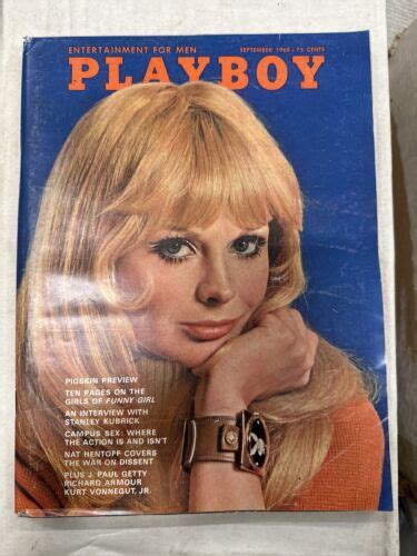Vintage Playboy Magazine September 1968 Playmate Dru Hartcenterfold